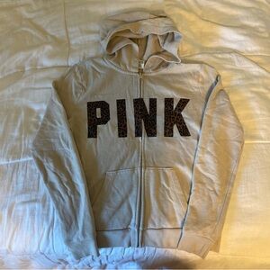 Victoria’s Secret PINK Leppard Zip Up Jacket 
No Hoodie String
